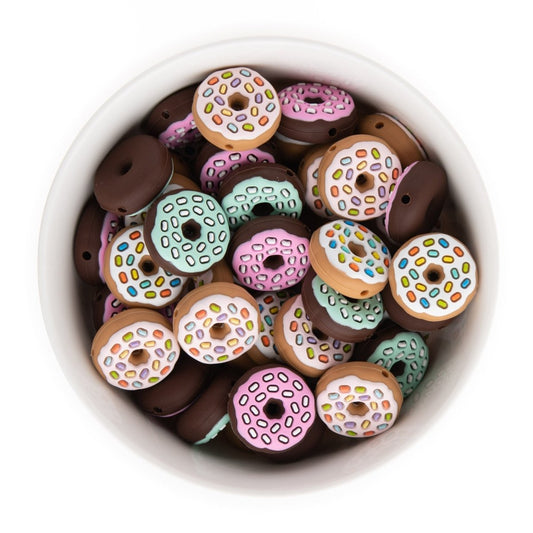 Silicone Focal Beads Sprinkle Donuts Candy Glaze from Cara & Co Craft Supply