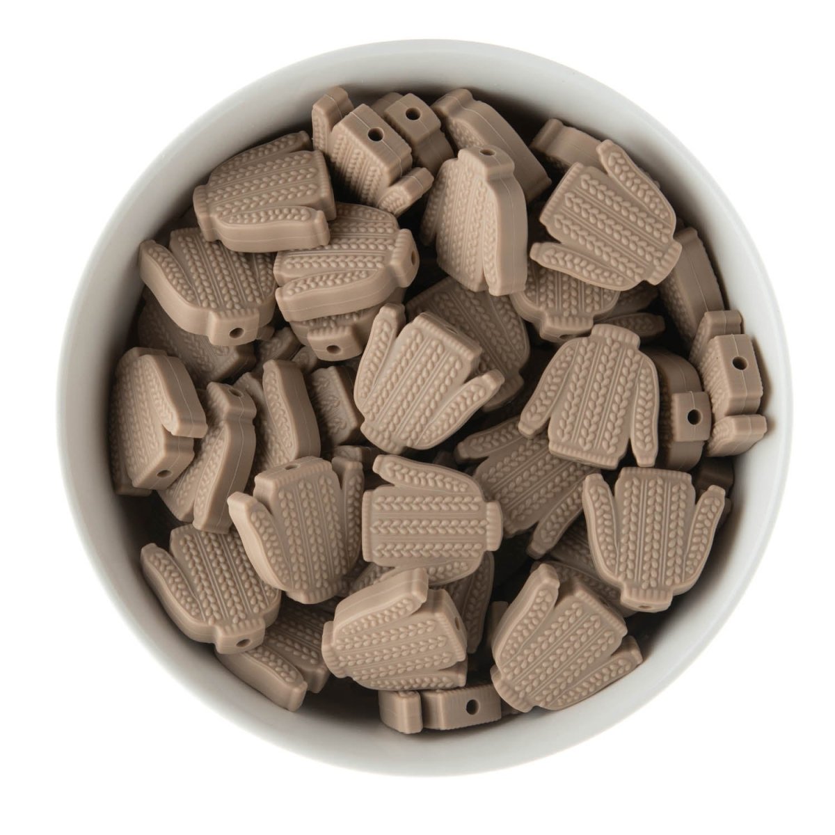 Silicone Focal Beads Sweaters Cappuccino from Cara & Co Craft Supply