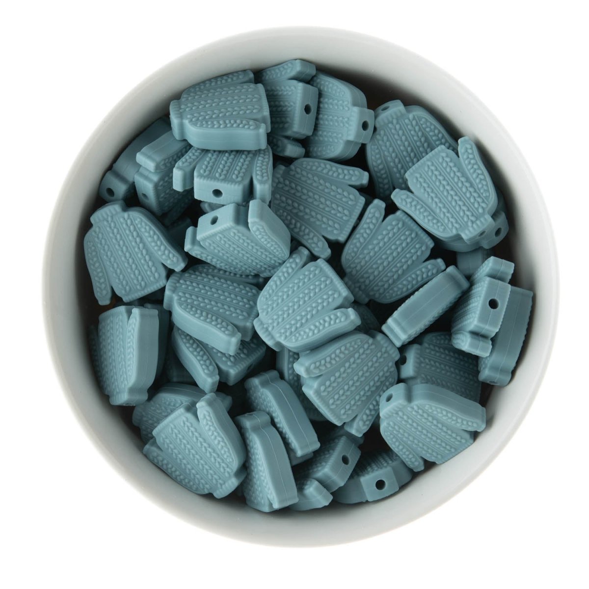 Silicone Focal Beads Sweaters Dusky Blue from Cara & Co Craft Supply