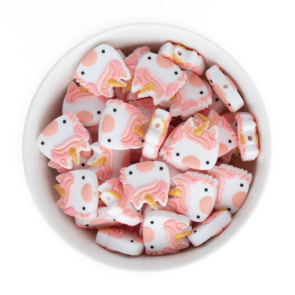 Silicone Focal Beads Unicorns Southern Peach from Cara & Co Craft Supply