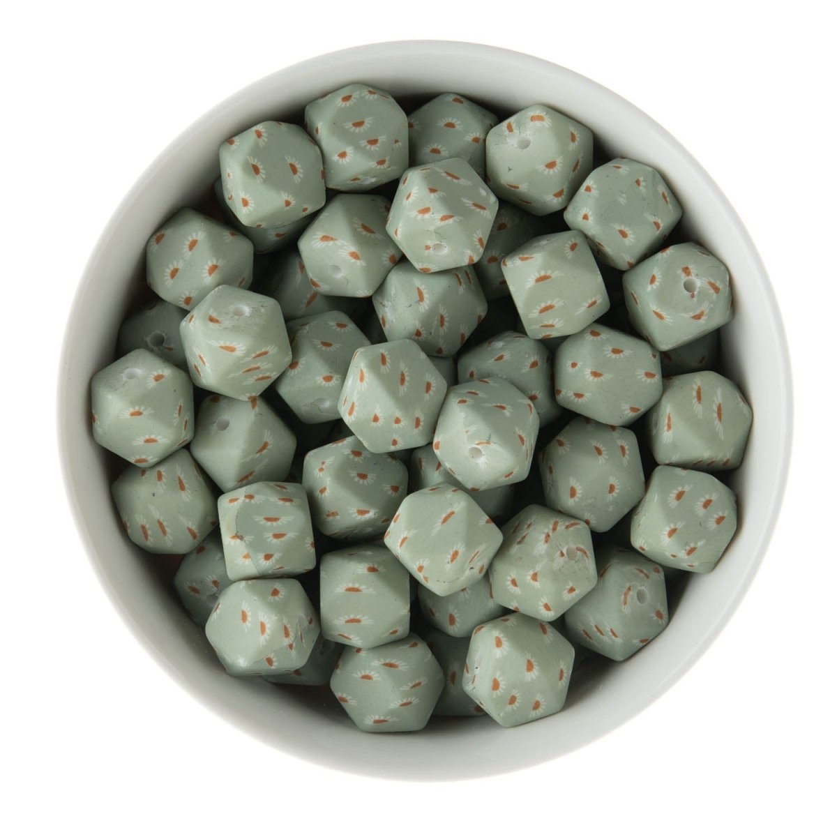 Silicone Print Beads Exclusive - Hexagons Sunrise from Cara & Co Craft Supply