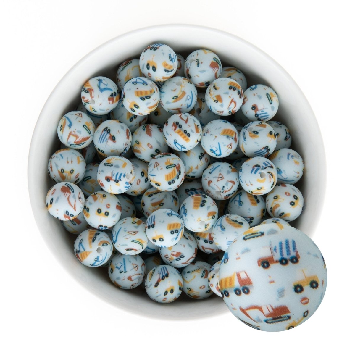 Silicone Print Beads Kids Exclusive 15mm from Cara & Co Craft Supply