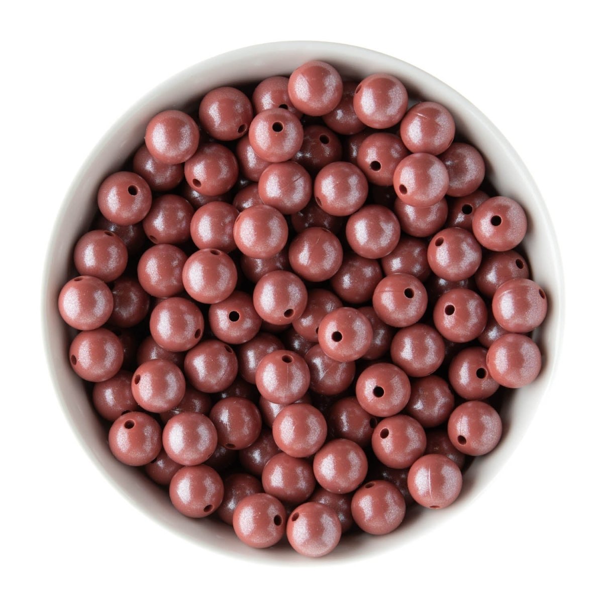 Silicone Round Beads 12mm Opal Burgundy Rose from Cara & Co Craft Supply