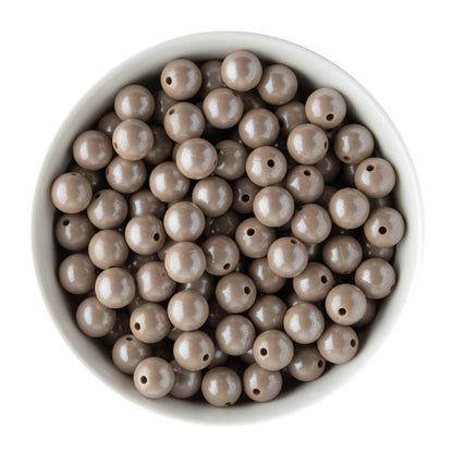 Silicone Round Beads 12mm Opal Cappuccino from Cara & Co Craft Supply