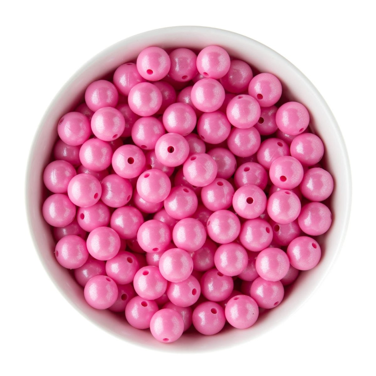 Silicone Round Beads 12mm Opal Cotton Candy Pink from Cara & Co Craft Supply
