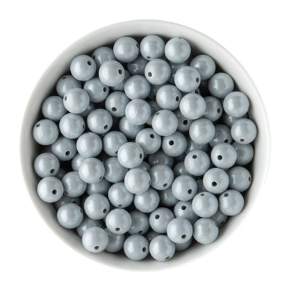 Silicone Round Beads 12mm Opal Glacier Grey from Cara & Co Craft Supply