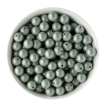 Silicone Round Beads 12mm Opal Laurel Green from Cara & Co Craft Supply
