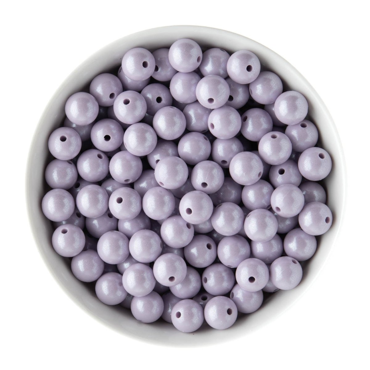Silicone Round Beads 12mm Opal Lilac from Cara & Co Craft Supply