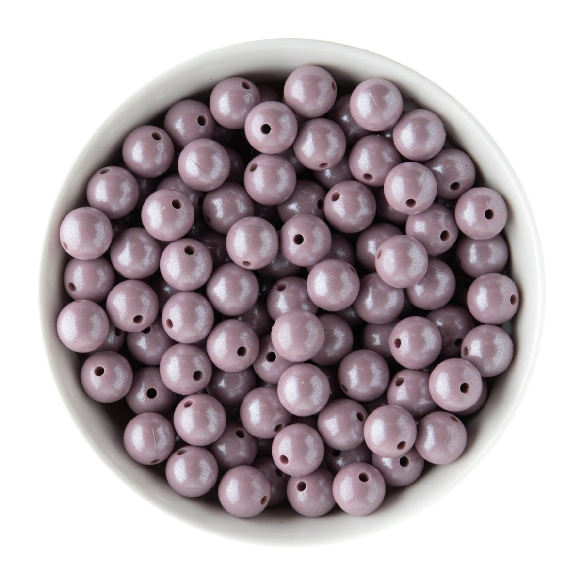 Silicone Round Beads 12mm Opal Mauve from Cara & Co Craft Supply