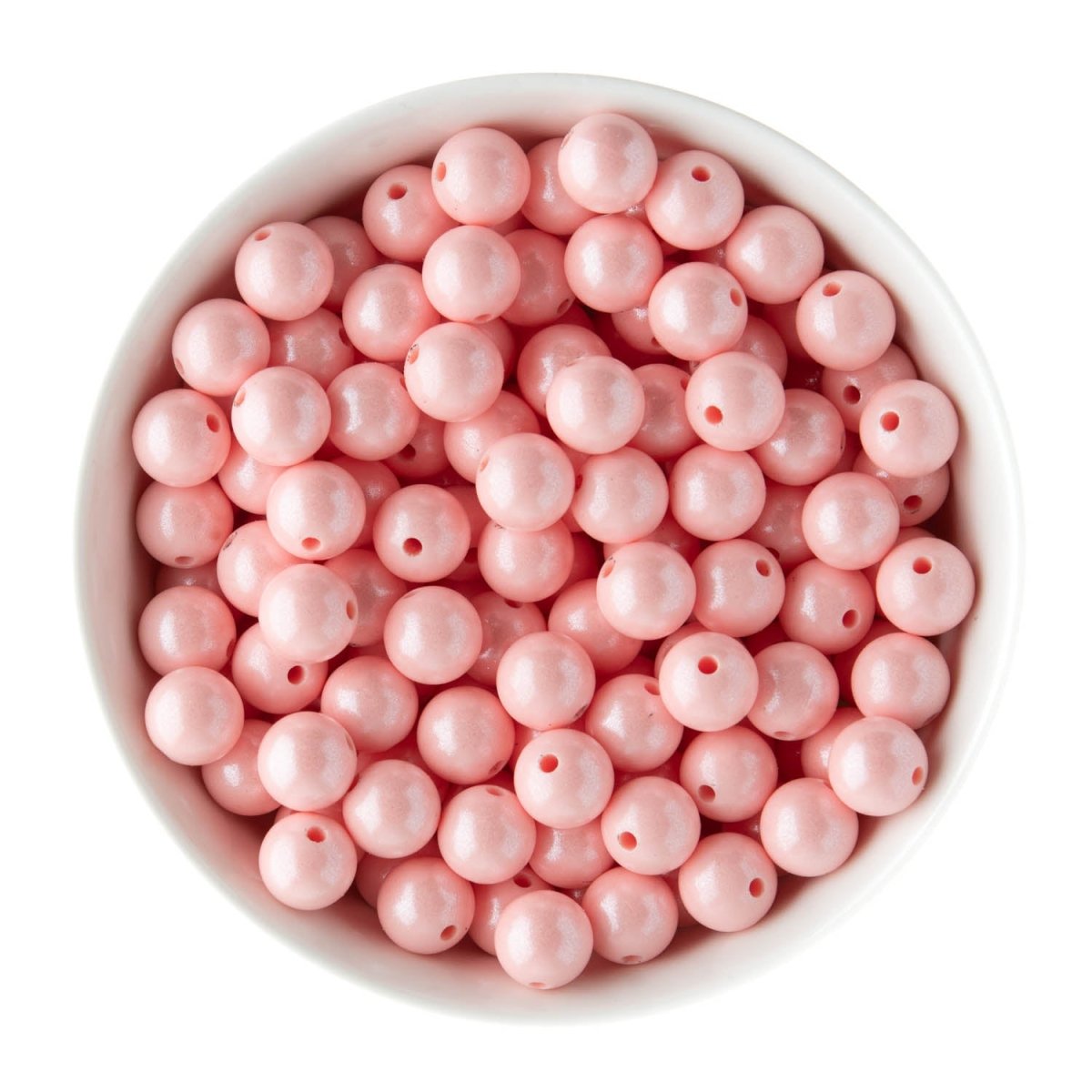 Silicone Round Beads 12mm Opal Soft Pink from Cara & Co Craft Supply