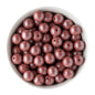 Silicone Round Beads 15mm Opal Burgundy Rose from Cara & Co Craft Supply