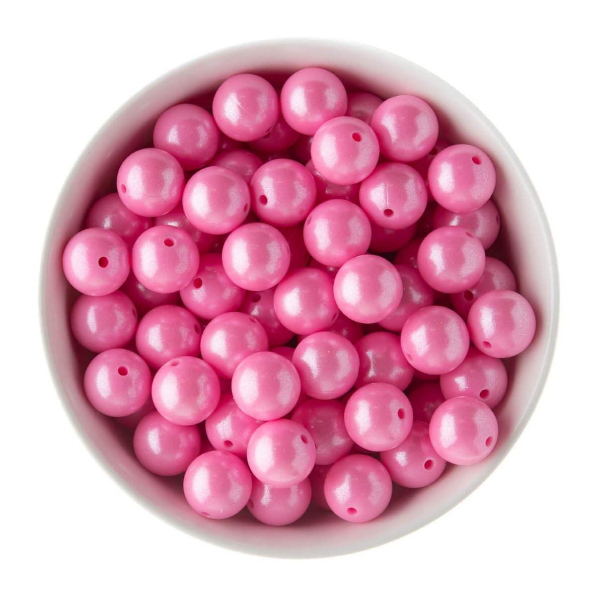 Silicone Round Beads 15mm Opal Cotton Candy Pink from Cara & Co Craft Supply