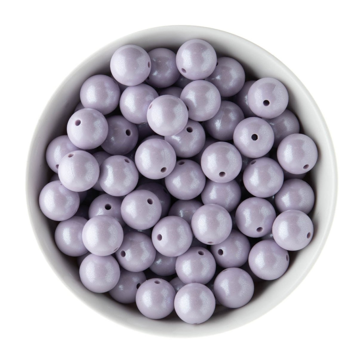 Silicone Round Beads 15mm Opal Lilac from Cara & Co Craft Supply