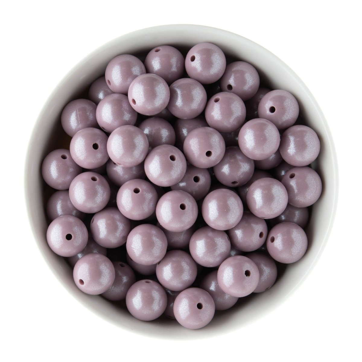 Silicone Round Beads 15mm Opal Mauve from Cara & Co Craft Supply