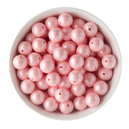 Silicone Round Beads 15mm Opal Soft Pink from Cara & Co Craft Supply