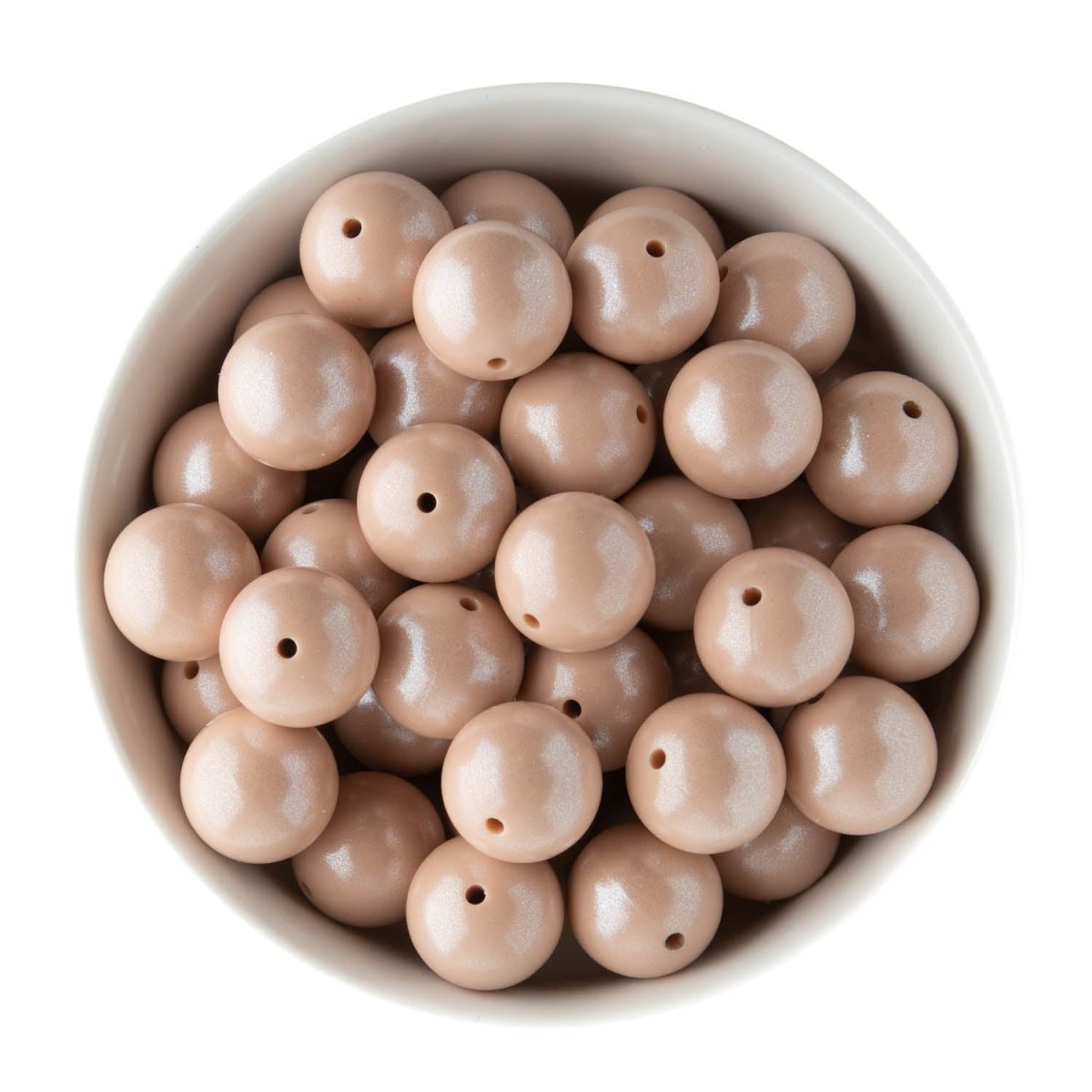 Silicone Round Beads 19mm Opal Blush from Cara & Co Craft Supply