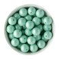Silicone Round Beads 19mm Opal Mint from Cara & Co Craft Supply