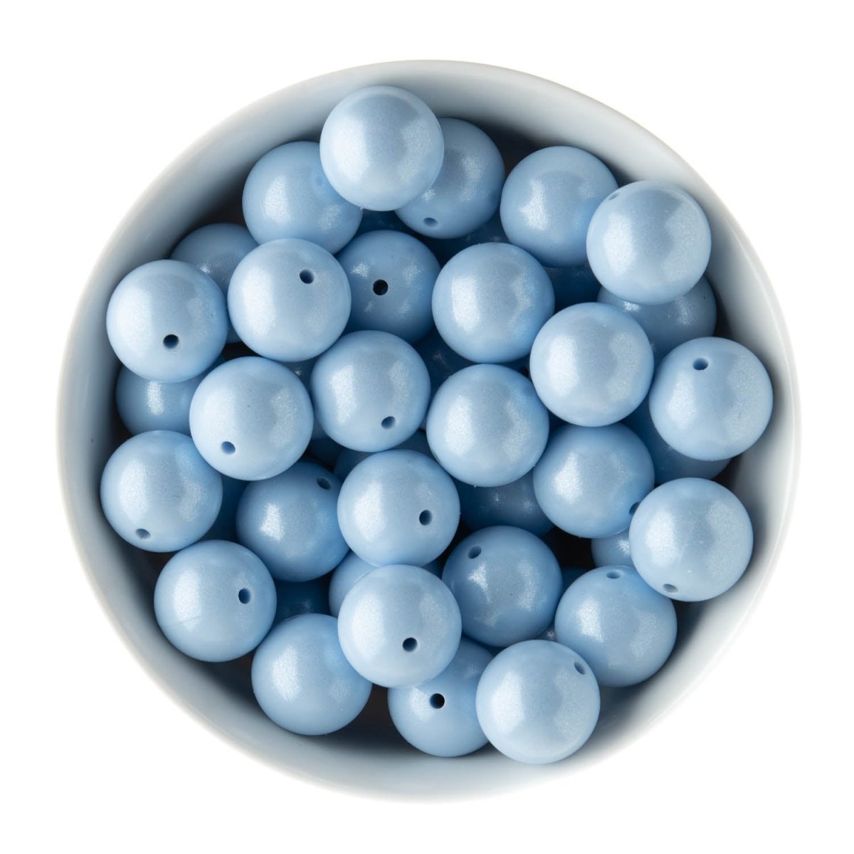 Silicone Round Beads 19mm Opal Pastel Blue from Cara & Co Craft Supply