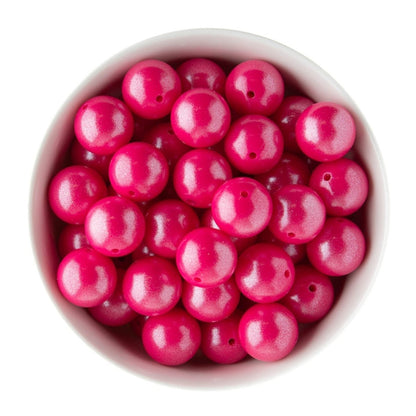 Silicone Round Beads 19mm Opal Sassy Pink from Cara & Co Craft Supply