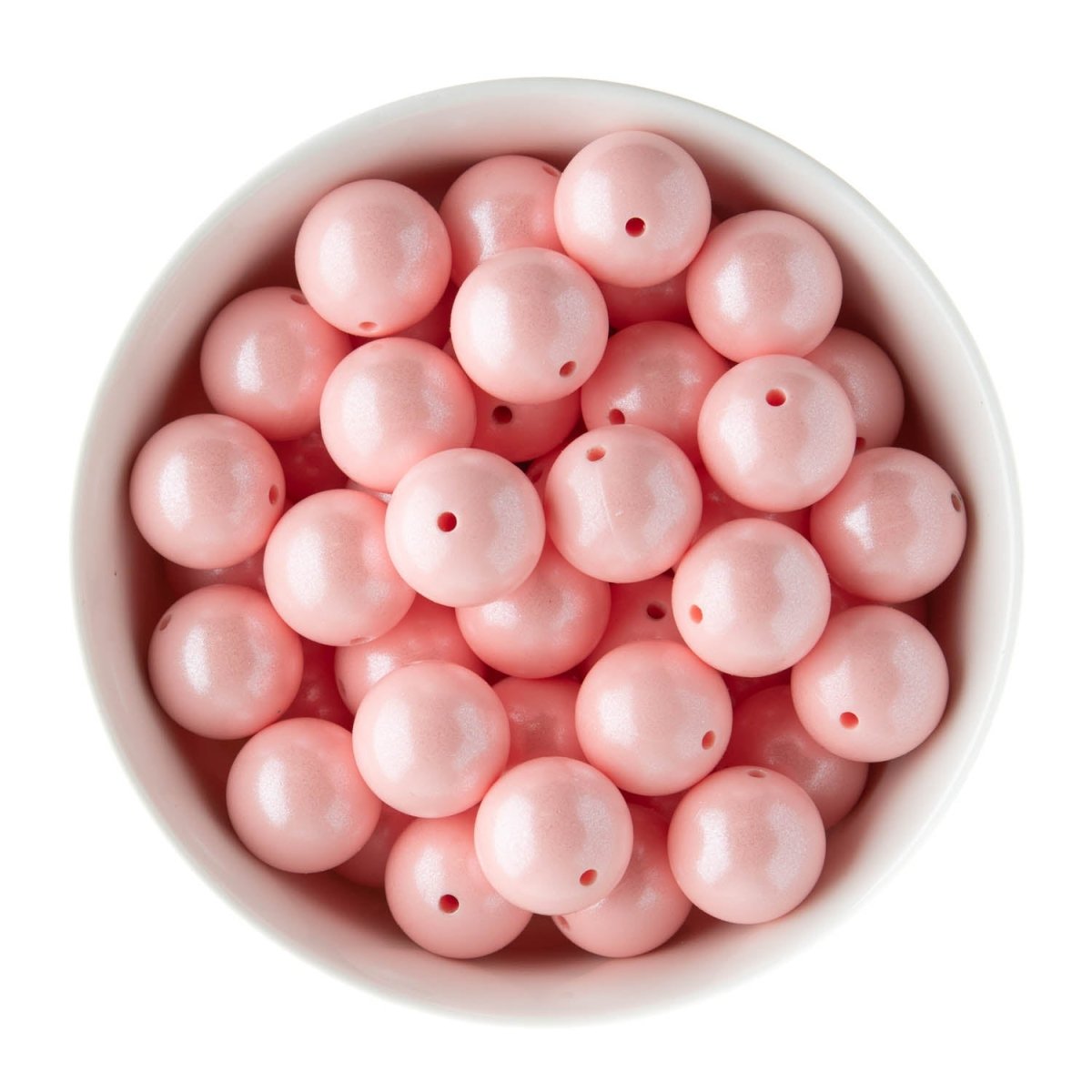 Silicone Round Beads 19mm Opal Soft Pink from Cara & Co Craft Supply