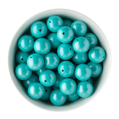 Silicone Round Beads 19mm Opal Turquoise from Cara & Co Craft Supply