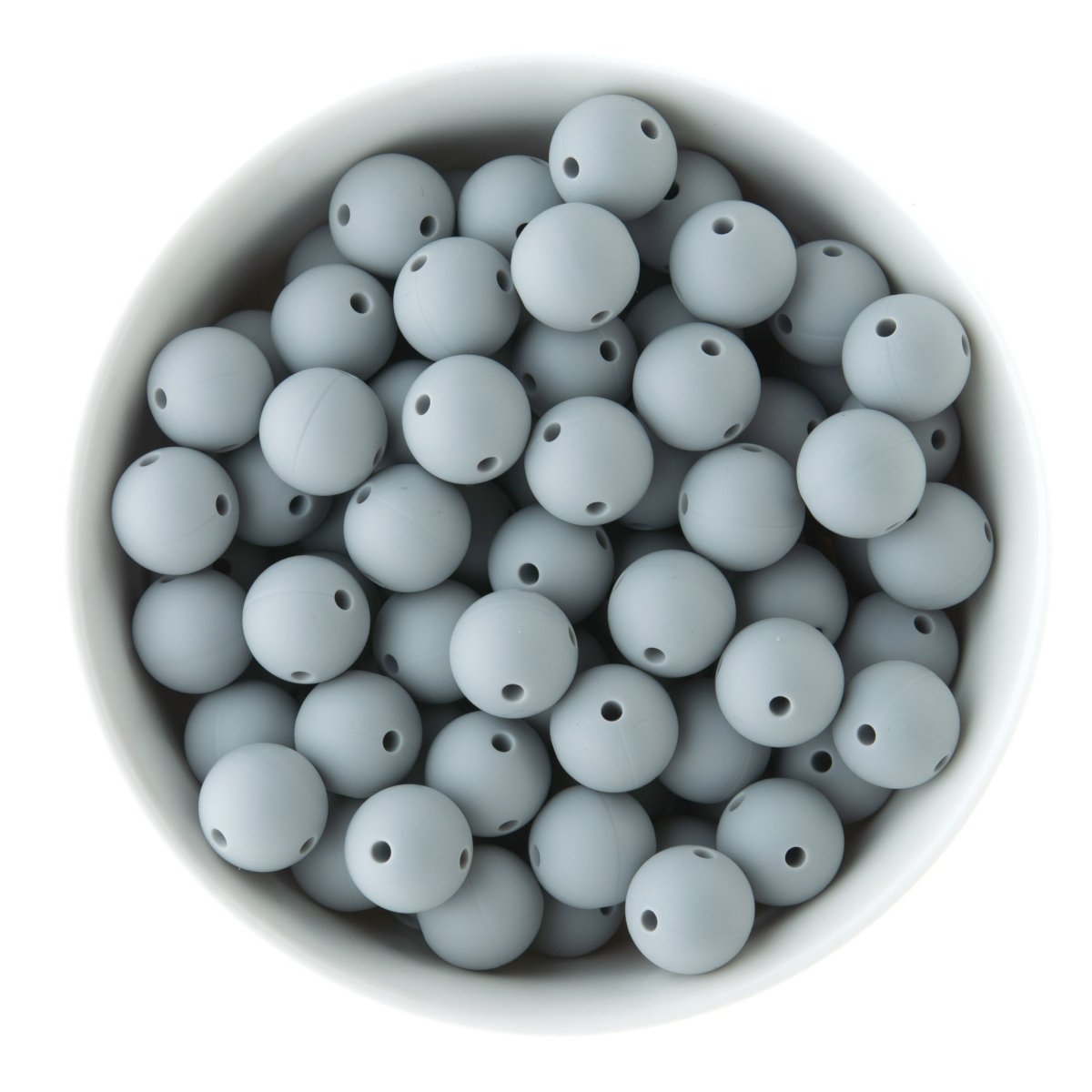 Silicone Round Beads Double Hole Rounds 15mm from Cara & Co Craft Supply