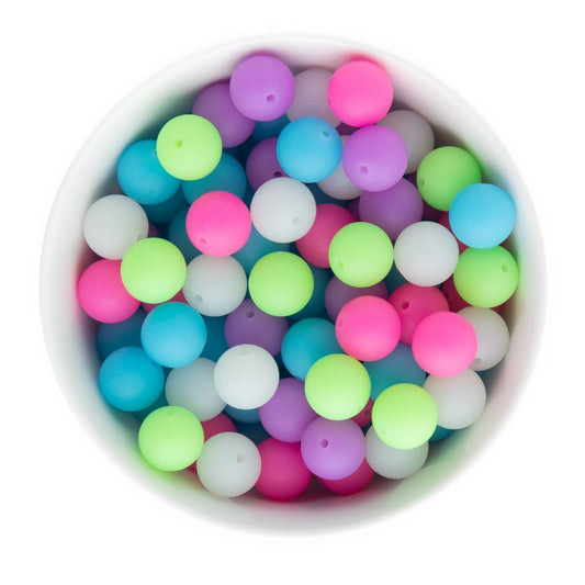 Silicone Round Beads Glow in the Dark Rounds 12mm from Cara & Co Craft Supply