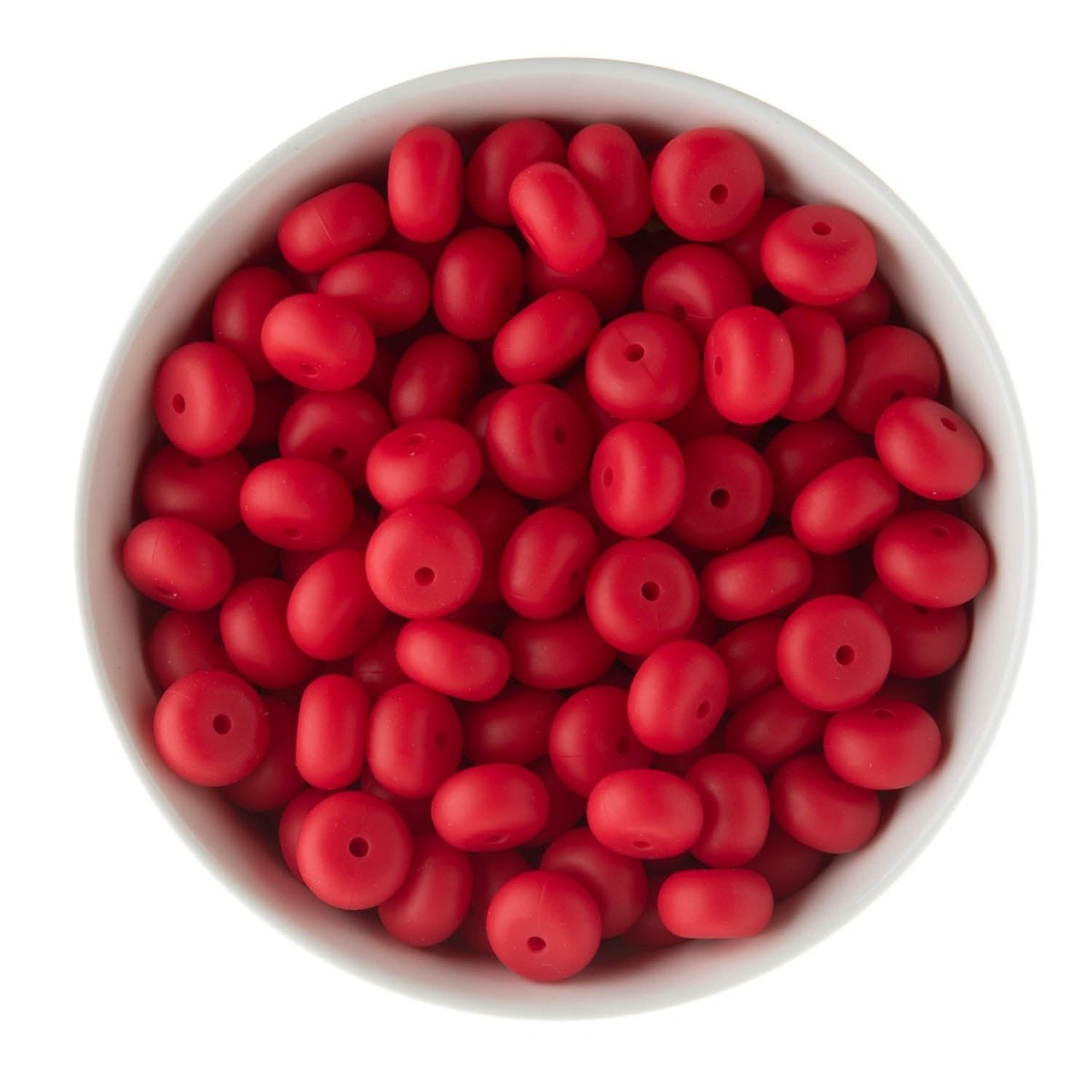 Silicone Shape Beads Abacus 14mm Cherry Red from Cara & Co Craft Supply