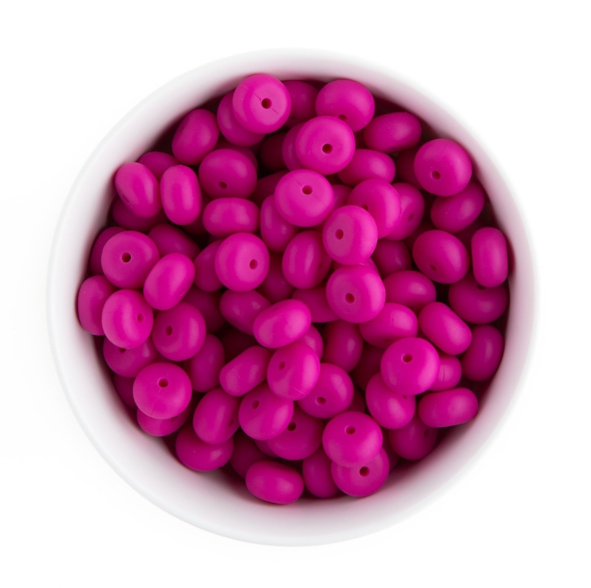 Silicone Shape Beads Abacus 14mm Fuchsia from Cara & Co Craft Supply