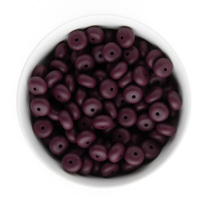 Silicone Shape Beads Abacus 14mm Mystic Mulberry from Cara & Co Craft Supply