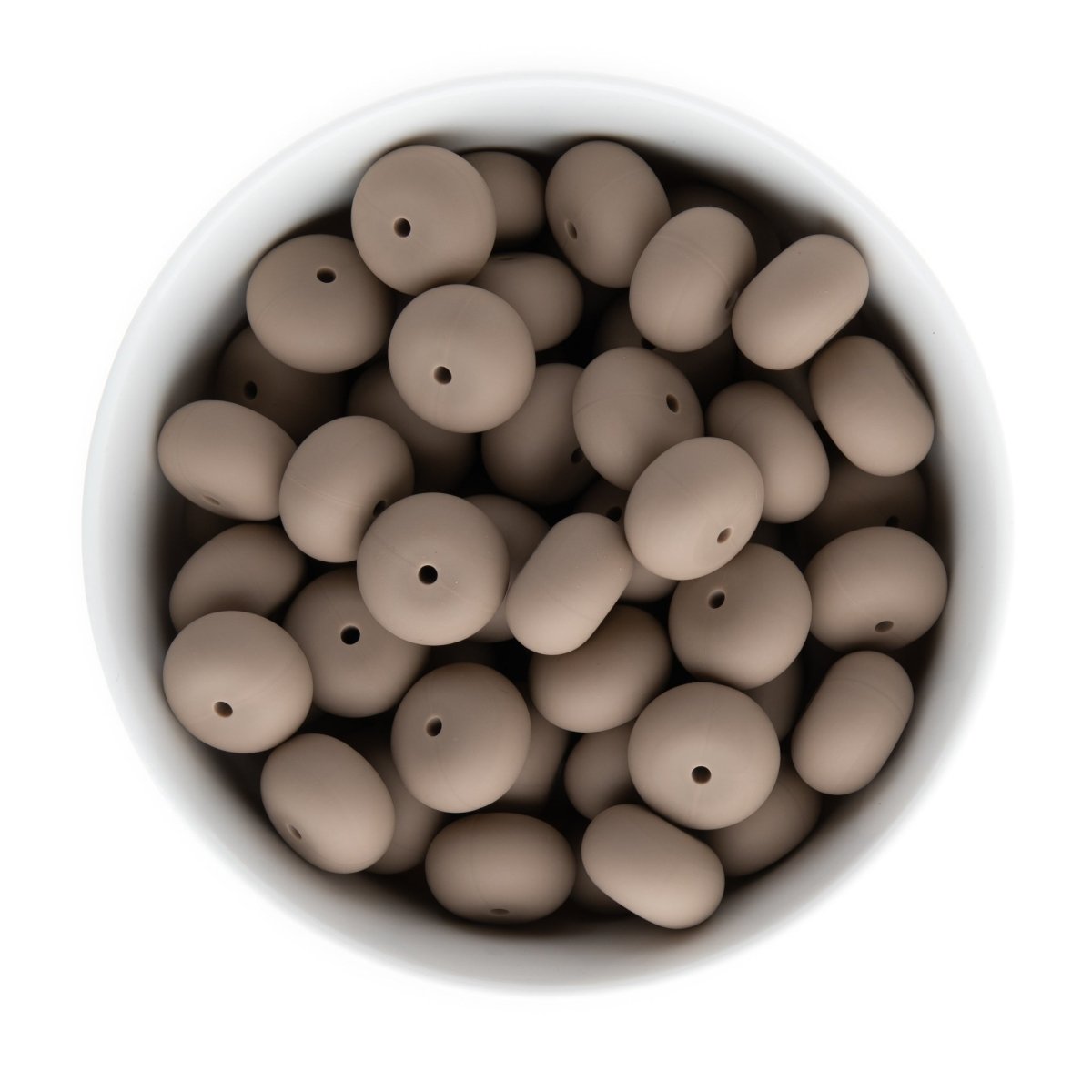 Silicone Shape Beads Abacus 19mm Cappuccino from Cara & Co Craft Supply