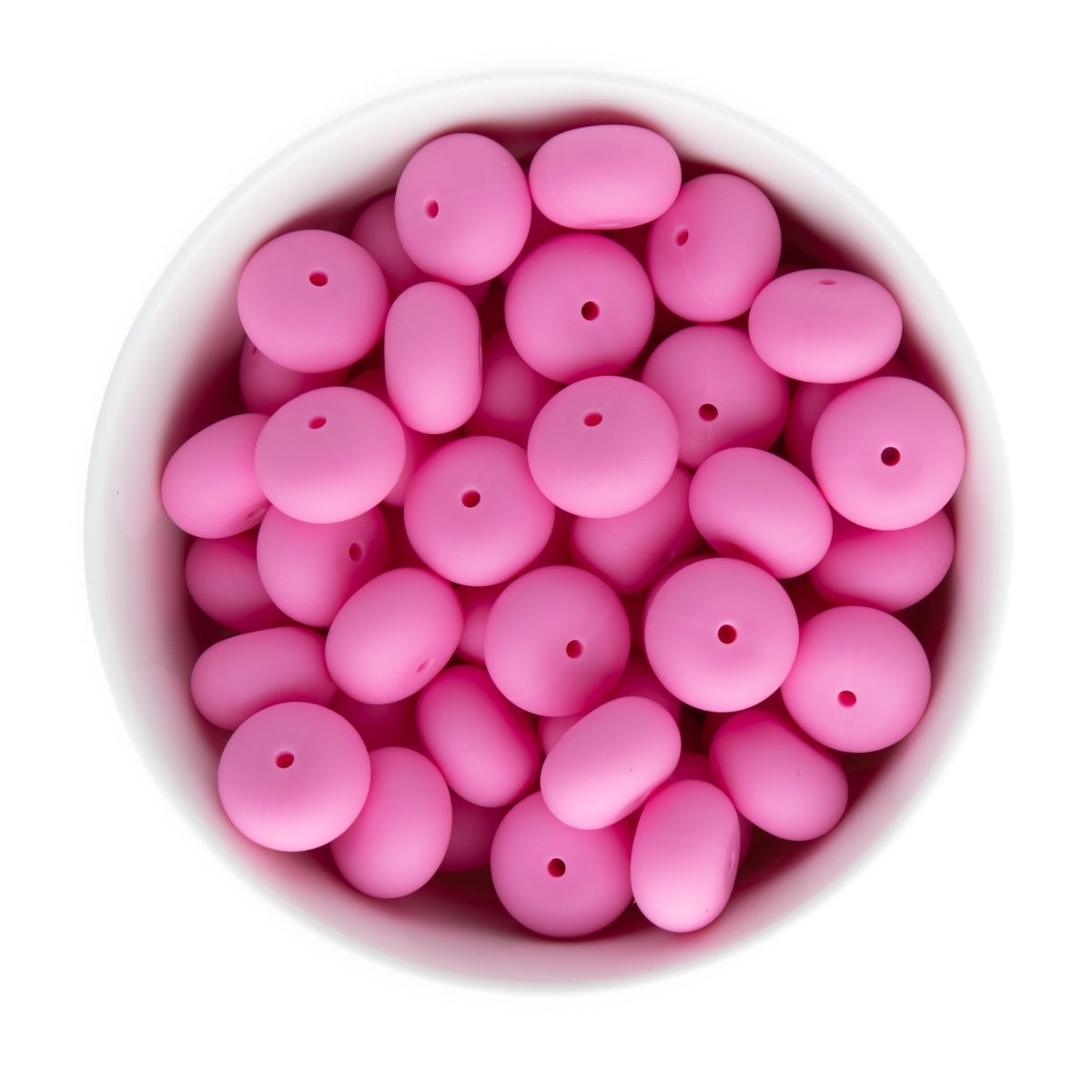 Silicone Shape Beads Abacus 19mm Cotton Candy Pink from Cara & Co Craft Supply