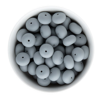 Silicone Shape Beads Abacus 19mm Glacier Grey from Cara & Co Craft Supply