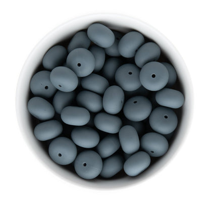 Silicone Shape Beads Abacus 19mm Grey from Cara & Co Craft Supply