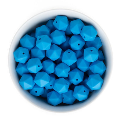 Silicone Shape Beads Icosahedron 14mm Sky Blue from Cara & Co Craft Supply