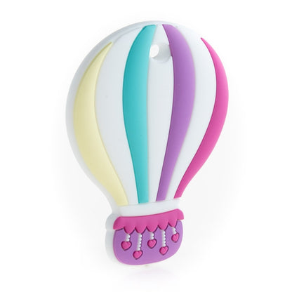 Silicone Teethers and Pendants Colorful Hot Air Balloons Blue Skies from Cara & Co Craft Supply