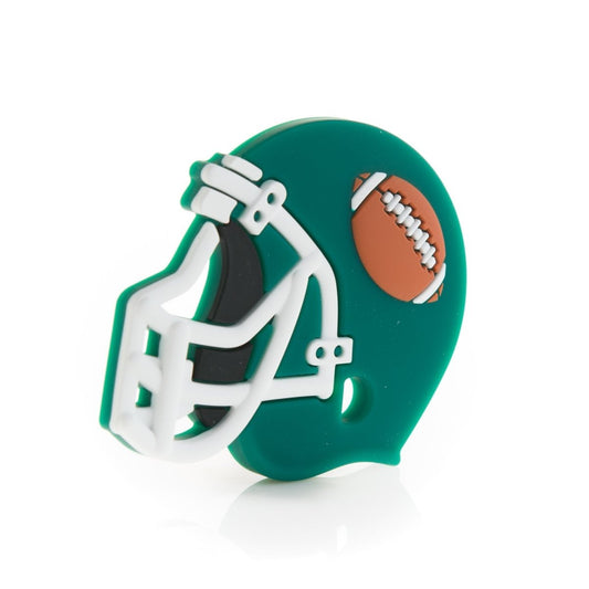 Silicone Teethers and Pendants Football Helmets Forest Green from Cara & Co Craft Supply