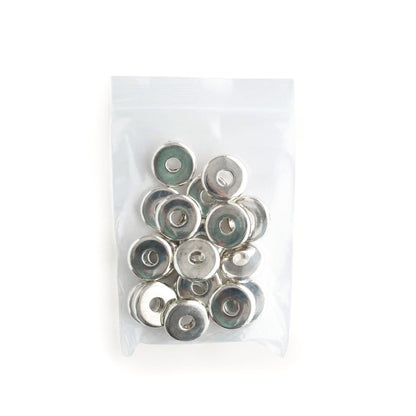 Spacer Beads Flat Disc 15mm Silver from Cara & Co Craft Supply