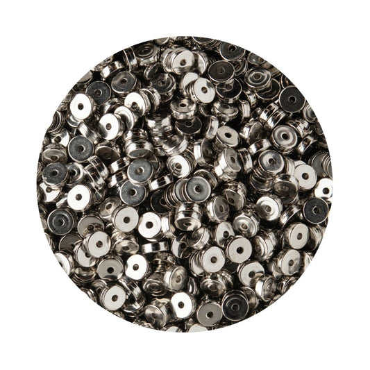 Spacer Beads Flat Disc 8mm Silver from Cara & Co Craft Supply
