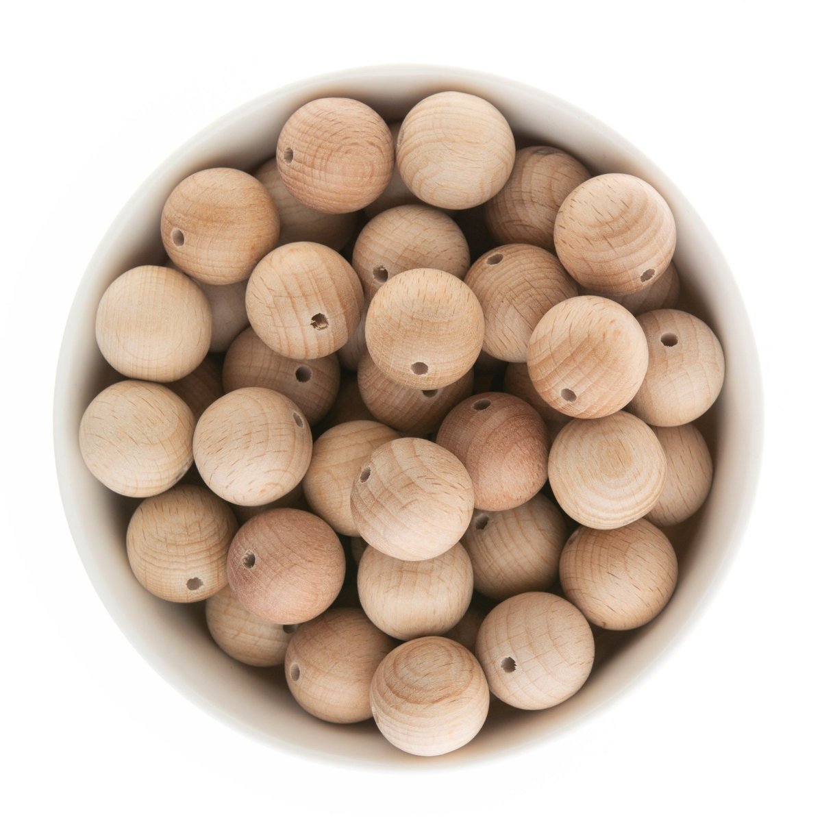 Wood Beads Beech Wood Beads 19mm from Cara & Co Craft Supply