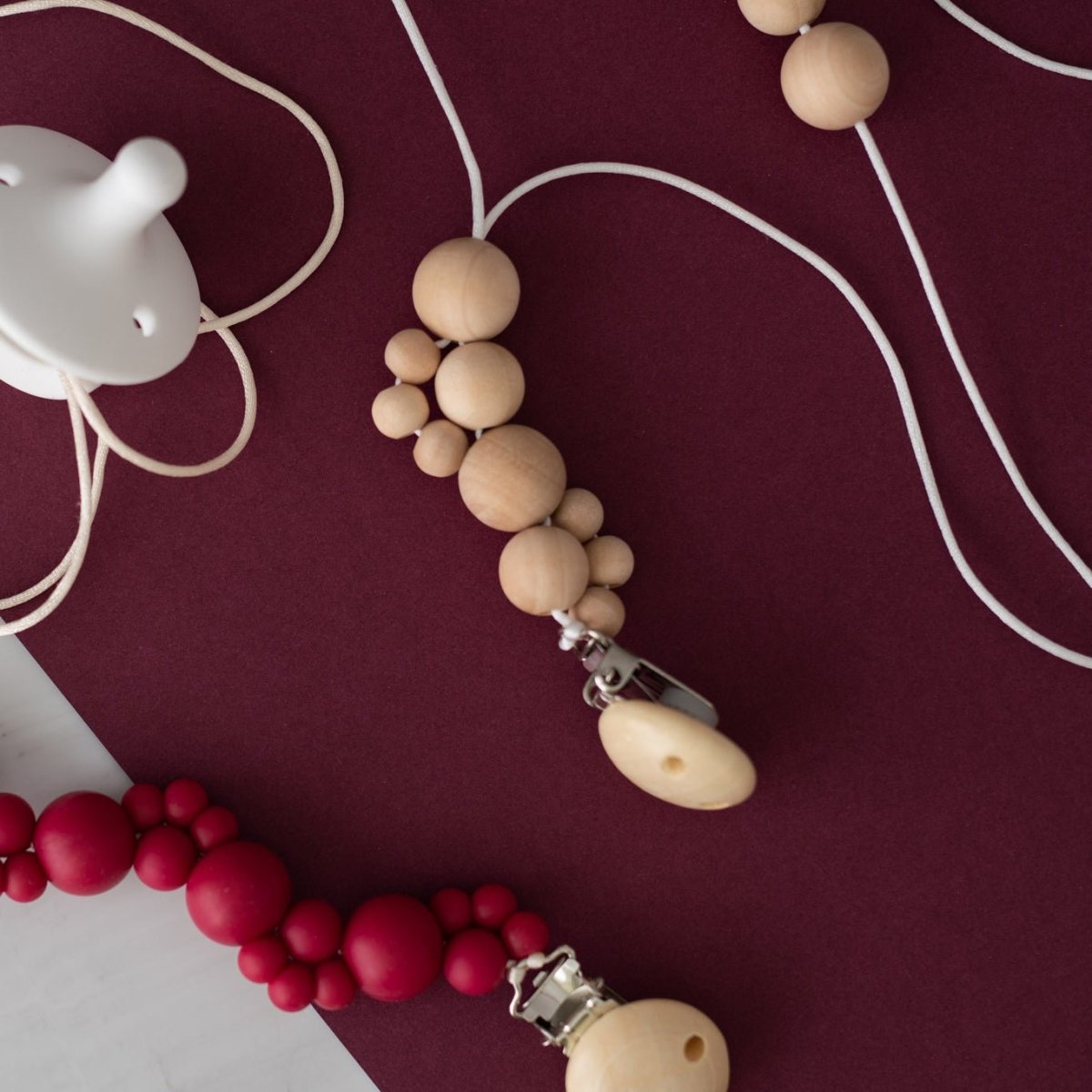 Wood Beads Beech Wood Beads 30mm from Cara & Co Craft Supply