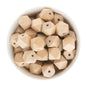 Wood Beads Hexagon - Beech Wood 18mm from Cara & Co Craft Supply