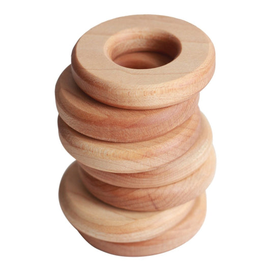Wood Rings and Pendants Rings - Flat-Faced Maple Wood 2.25" from Cara & Co Craft Supply