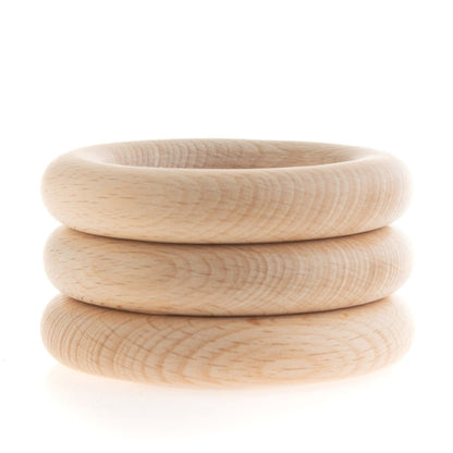 Wood Rings & Pendants Beech Wood 3.20" from Cara & Co Craft Supply