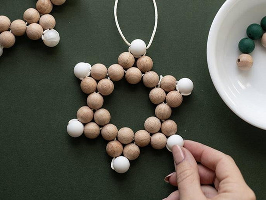 6 Point Christmas Wood Star Ornament - Cara & Co Craft Supply