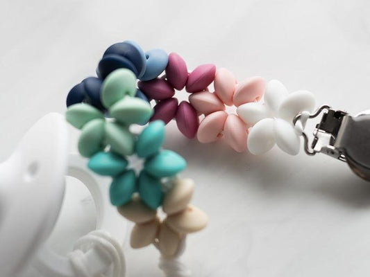 Flower Design Pacifier Clip - Cara & Co Craft Supply