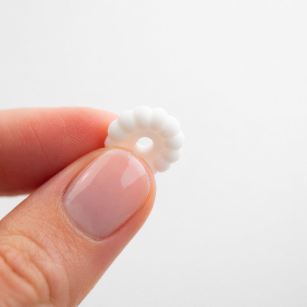 12mm Ribbed Silicone Spacer Beads  White for silicone bead crafting from Cara & Co Craft Supply