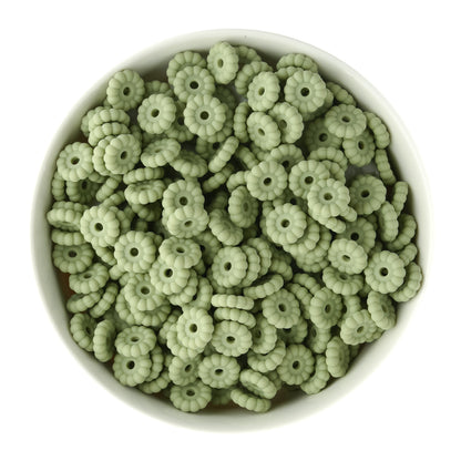 12mm Ribbed Silicone Spacer Beads Lint for silicone bead crafting from Cara & Co Craft Supply