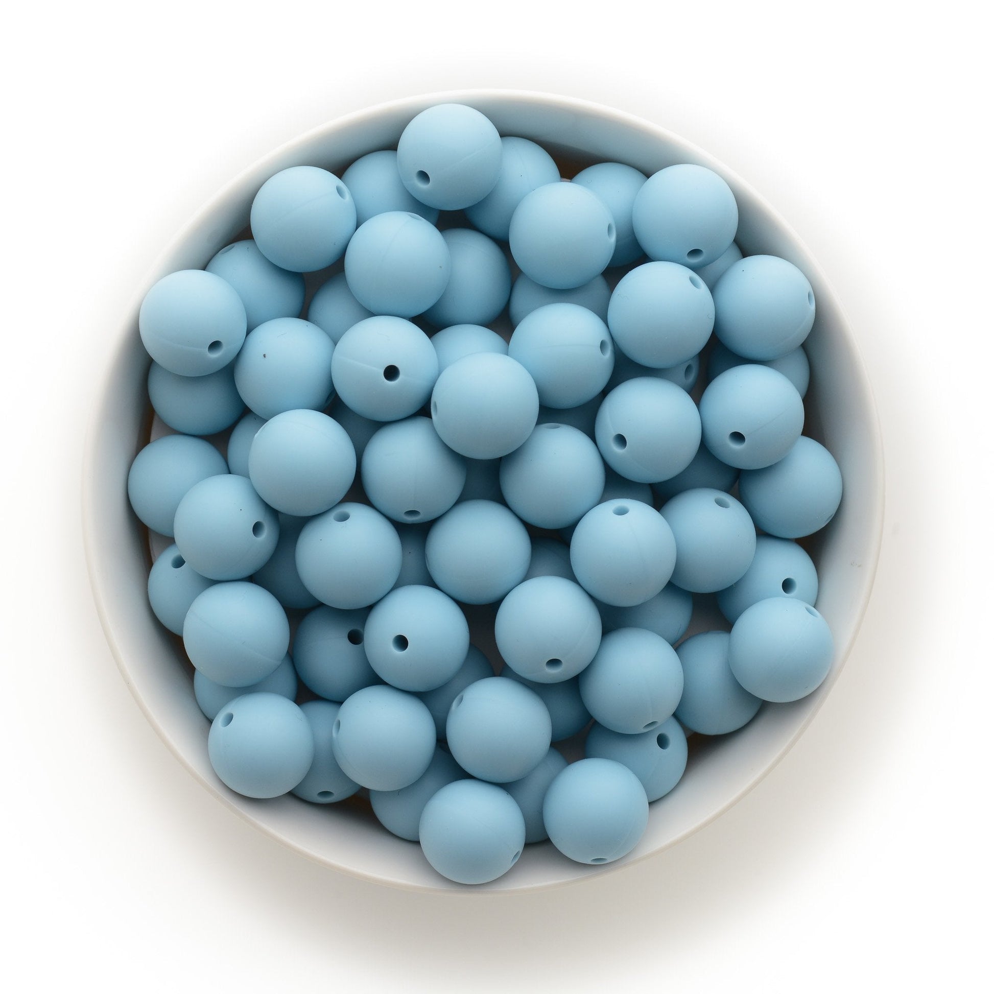 Bohin Round Silicone Beads 9/Pkg-Blue Assortment 15mm