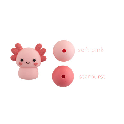 3D Axolotl Silicone Focal Bead for silicone crafting